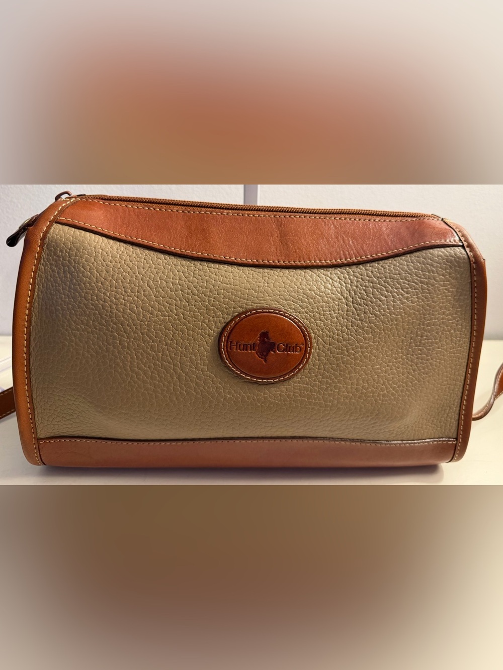 Hunt Club vintage leather crossbody bag.